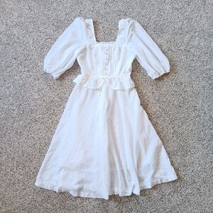 VTG Jody T Of California Hippie Whimsy Fairy White Dress Size 9
